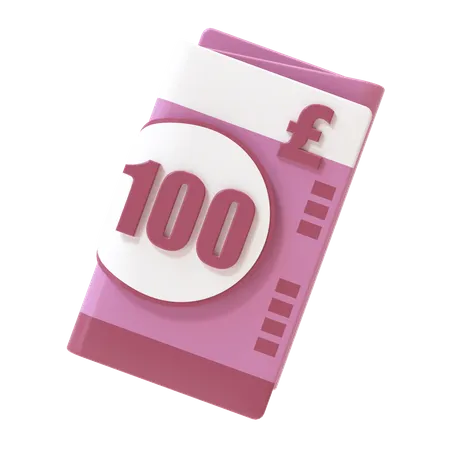 100 Pound Note  3D Icon