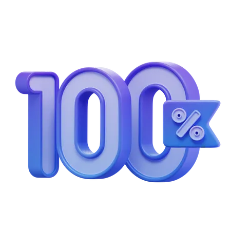 100 pourcent  3D Icon