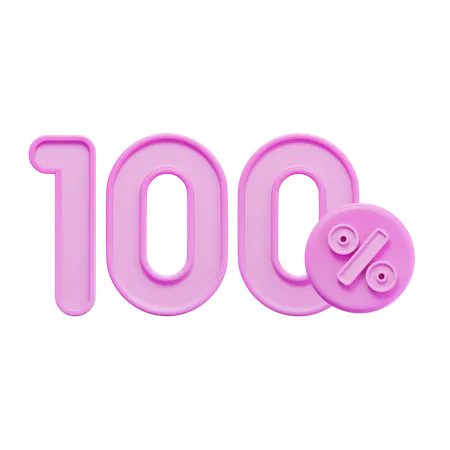 100 Prozent  3D Icon