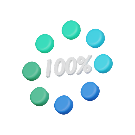 100 Prozent Auslastung  3D Icon