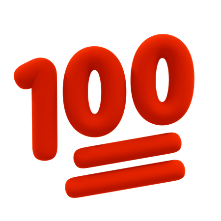 100 puntuación  3D Icon