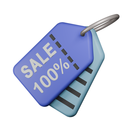 Etiqueta de venta 100%  3D Icon