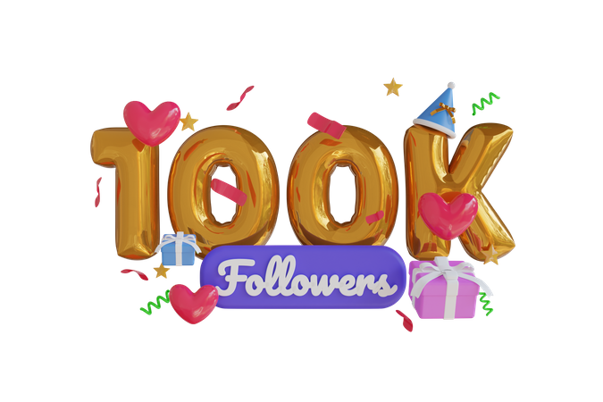 100K 3D Icon