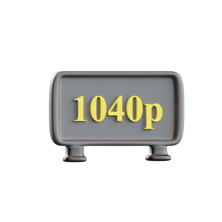 1040 P Resolution  3D Icon