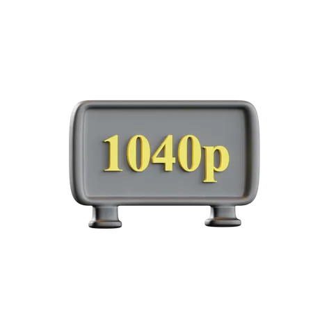 1040 P Resolution  3D Icon