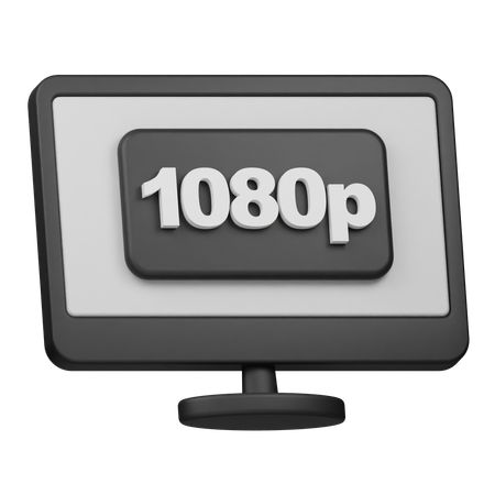 1080p Resolution  3D Icon