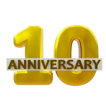 10 ans d'anniversaire  3D Icon