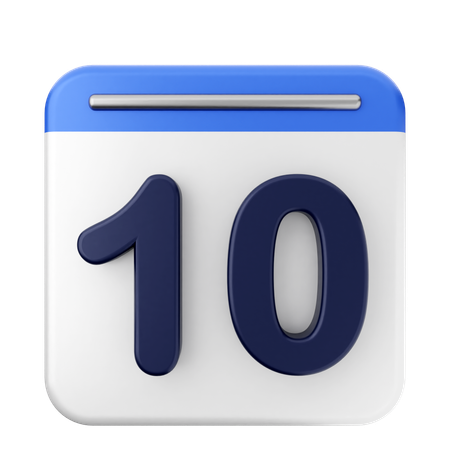 10ème calendrier  3D Icon