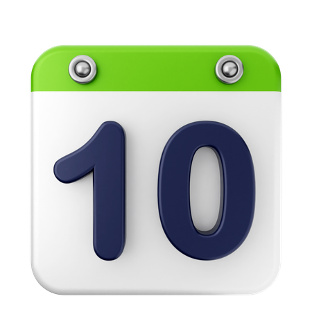 10ème calendrier  3D Icon