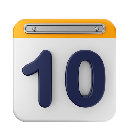 10ème calendrier  3D Icon