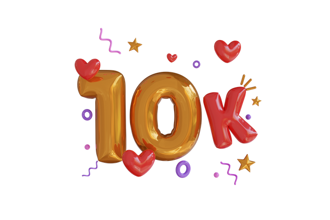 10K  3D Icon