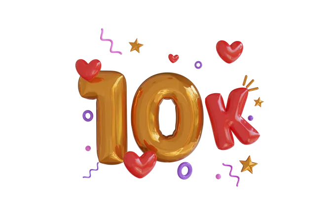 10K  3D Icon