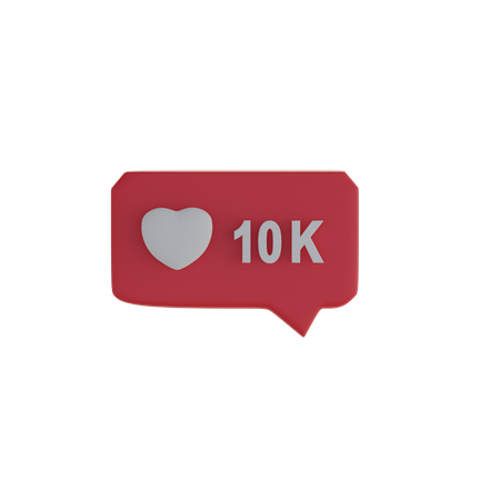 10k me gusta  3D Icon