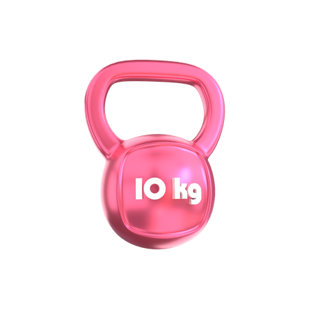 10kg Kettlebell  3D Illustration