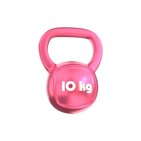 10kg Kettlebell  3D Illustration