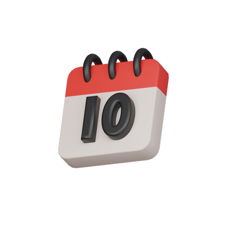 10º dia décimo  3D Icon