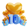 3d 10th anniversary emoji