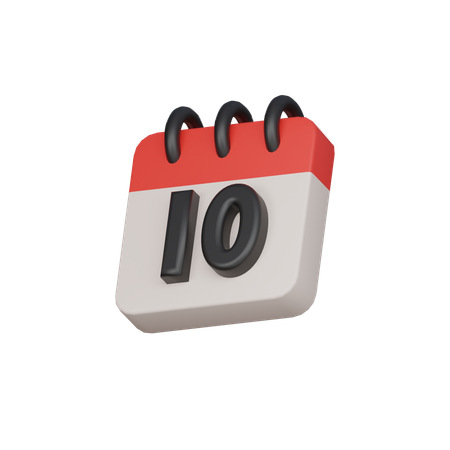 10th the tenth day  3D Icon