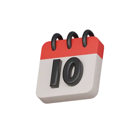 10th the tenth day  3D Icon