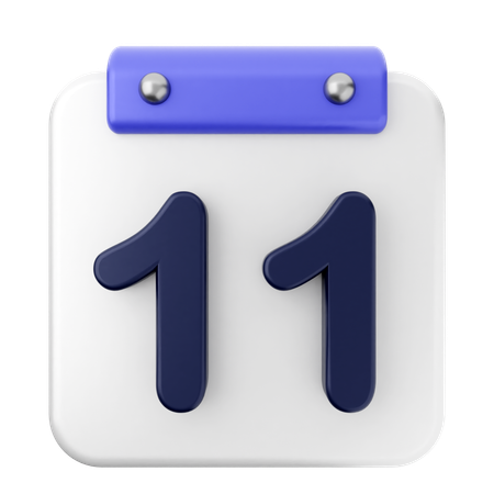 11.º Calendario  3D Icon