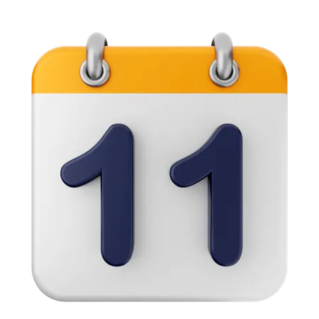 11.º Calendario  3D Icon