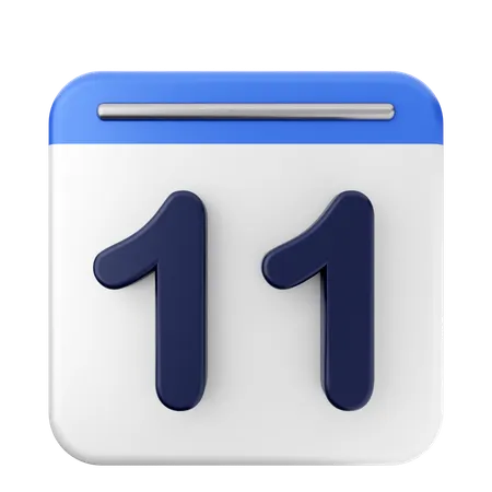 11.º Calendario  3D Icon