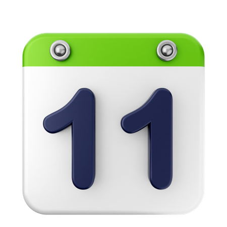 11.º Calendario  3D Icon