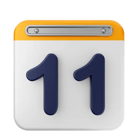 11.º Calendario  3D Icon