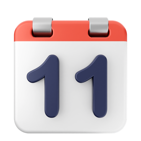 11.º Calendario  3D Icon