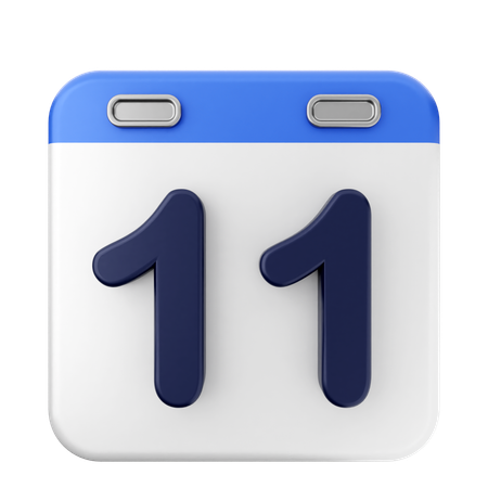 11.º Calendario  3D Icon