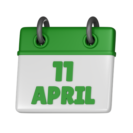 11. April  3D Icon