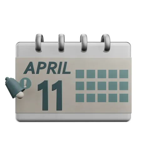 11 april  3D Icon