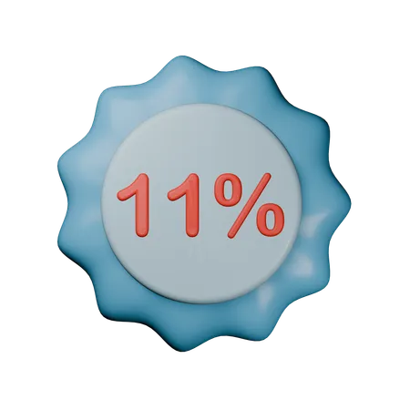 Badge de réduction de 11 %  3D Icon