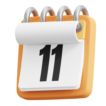 11 Date  3D Icon