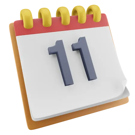 11 Date  3D Icon