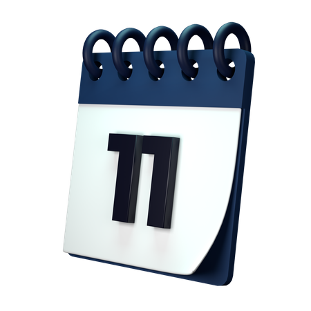 11 Date  3D Icon