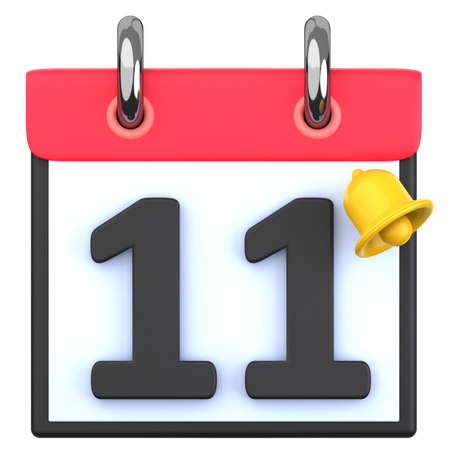 11 Date  3D Icon