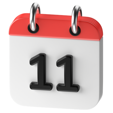 11 Date  3D Icon