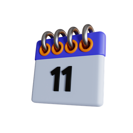 11 Datum  3D Icon