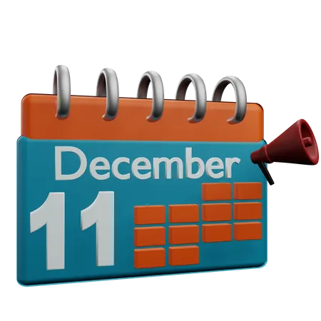 11 de dezembro  3D Icon