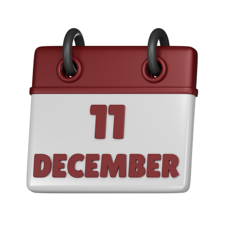 11 December  3D Icon