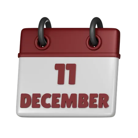 11 December  3D Icon