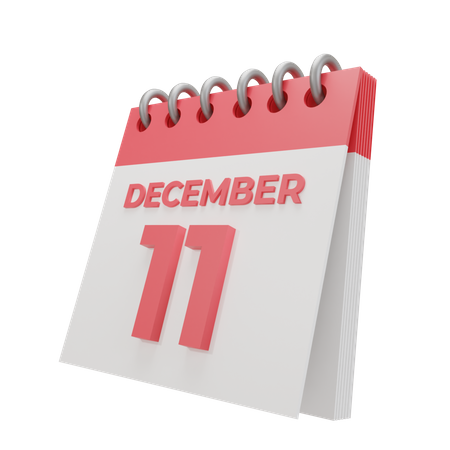 11 December  3D Icon