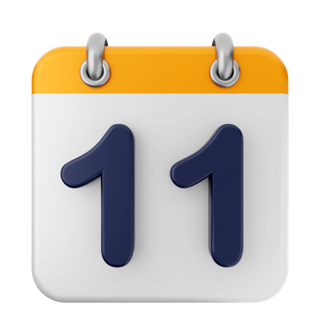 11e calendrier  3D Icon