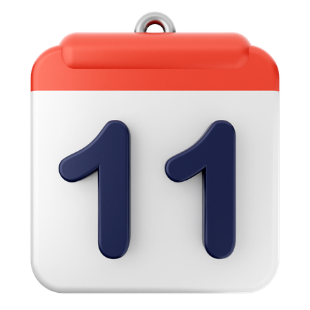 11e calendrier  3D Icon