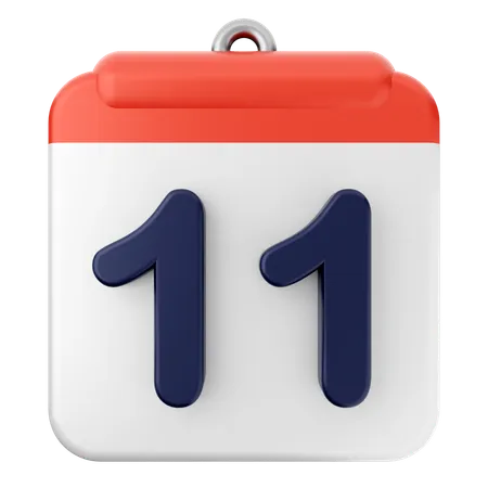 11e calendrier  3D Icon