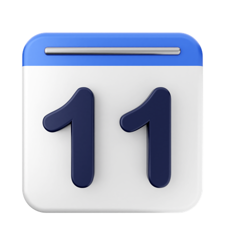 11e calendrier  3D Icon