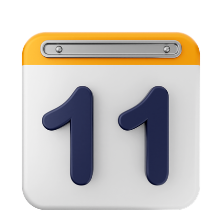 11e calendrier  3D Icon