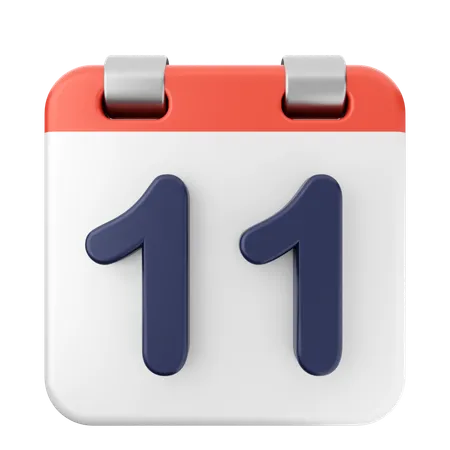 11e calendrier  3D Icon