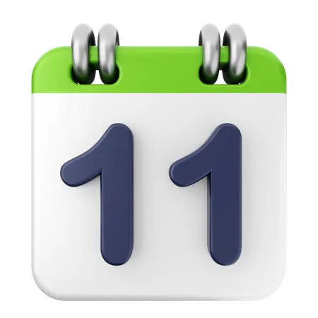 11e calendrier  3D Icon